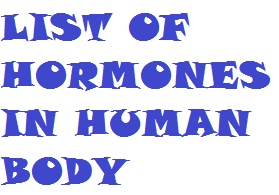 List of hormones