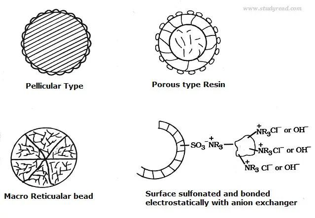 ion exchange resin structure