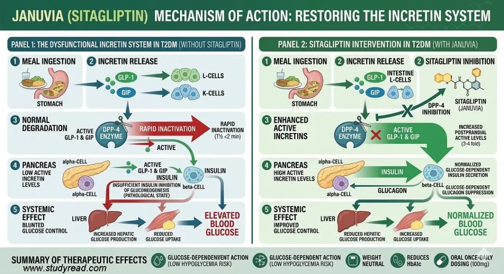 Januvia pharmacological mechanism diagram Studyread