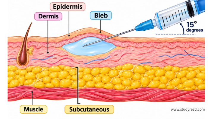 Intradermal Injection diagram